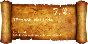 Törzsök Melinda névjegykártya